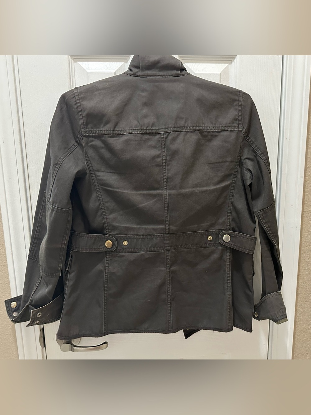 J. Crew Relaxed Boyfriend Field Jacket Olive Green Utility gold Buttons XS - Picture 11 of 13
